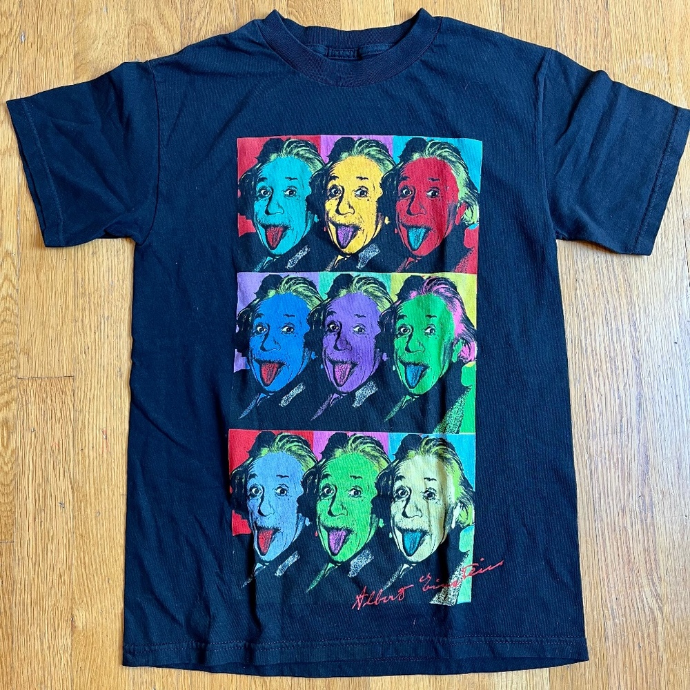 Albert Einstein Pop Art Mens Vintage T Shirt